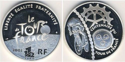 1 1/2 Euro Frankreich Silber 