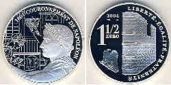 1 1/2 Euro France Silver 