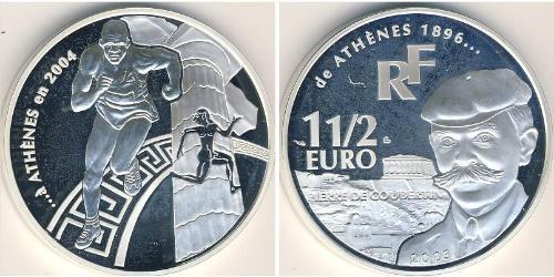 1 1/2 Euro France Silver 