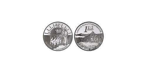 1 1/2 Euro France Silver 
