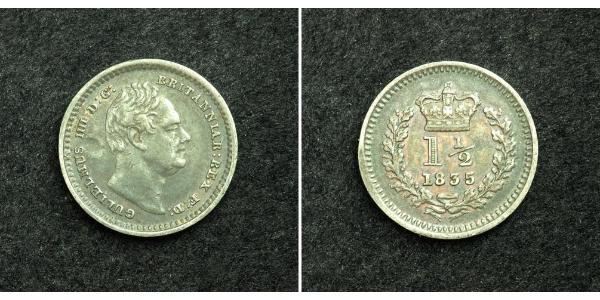 1 1/2 Penny 大不列颠及爱尔兰联合王国 (1801 - 1922) 銀 威廉四世 (英國)