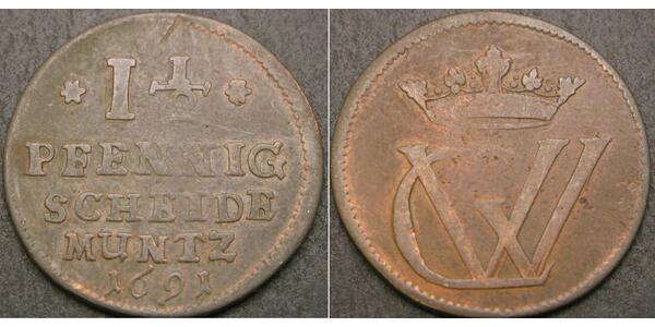 1-1/2 Pfennig 联邦州 (德国) 銅 