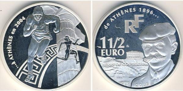 1 1/2 Євро Франція Срібло 