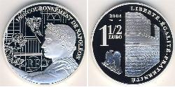 1 1/2 Евро Франция Серебро 