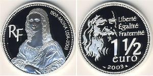 1 1/2 Евро Франция Серебро 