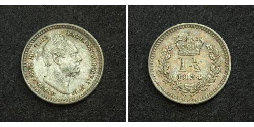 1 1/2 Пенни Соединённое королевство Великобритании и Ирландии (1801-1922) Серебро Вильгельм IV (1765-1837)