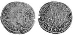 1/24 Thaler Principality of Ansbach (1398–1792) 銀 John Frederick, Margrave of Brandenburg-Ansbach (1654 – 1686)