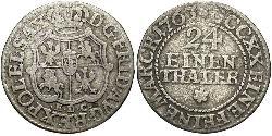 1/24 Thaler 德国 銀 