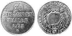 1/24 Талер Аугсбург (1276 - 1803) Срібло 