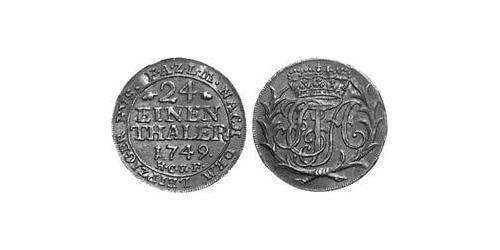 1/24 Талер Principality of Anhalt-Zerbst (1544 - 1796) Срібло (билон) Frederick Augustus, Prince of Anhalt-Zerbst (1734 – 1793)