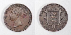 1/26 Shilling Jersey Cobre Victoria (1819 - 1901)