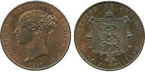 1/26 Shilling Jersey Kupfer Victoria (1819 - 1901)