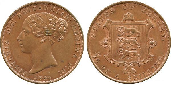 1/26 Shilling Jersey Kupfer Victoria (1819 - 1901)