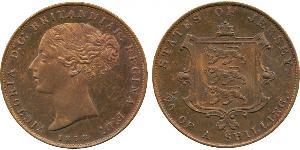 1/26 Shilling Isola di Jersey Rame Vittoria (1819 - 1901)