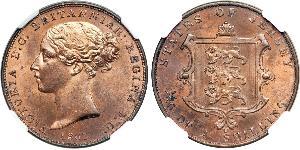 1/26 Shilling Isola di Jersey Rame Vittoria (1819 - 1901)