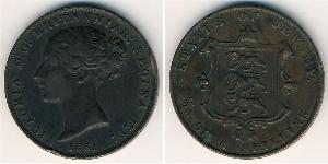 1/26 Shilling Isola di Jersey Rame Vittoria (1819 - 1901)