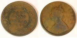 1/2 Anna India Cobre 