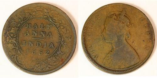 1/2 Anna India Copper 