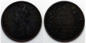 1/2 Anna Britisch-Indien (1858-1947)  Victoria (1819 - 1901)