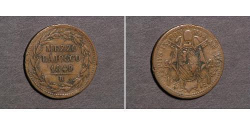 1/2 Baiocco États pontificaux (752-1870)  