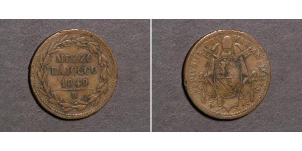 1/2 Baiocco États pontificaux (752-1870)  