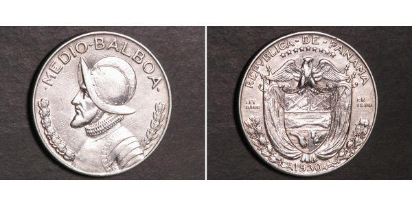 1/2 Balboa Panama Argent Vasco Núñez de Balboa (1475 – 1519)