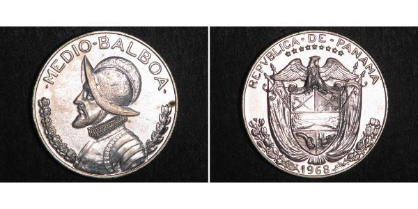1/2 Balboa Panama Argent Vasco Núñez de Balboa (1475 – 1519)