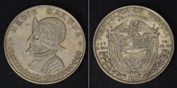 1/2 Balboa Panamá Argento Vasco Núñez de Balboa (1475 – 1519)