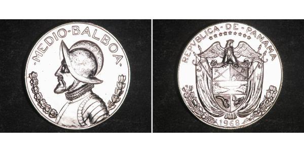 1/2 Balboa Panamá Argento Vasco Núñez de Balboa (1475 – 1519)