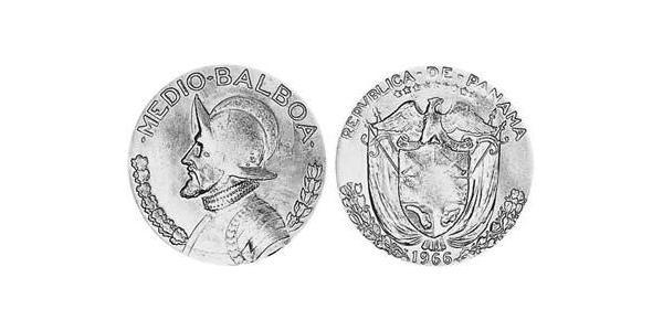 1/2 Balboa Panamá Argento Vasco Núñez de Balboa (1475 – 1519)
