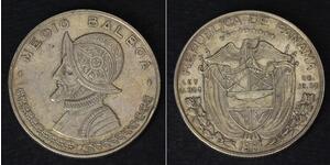 1/2 Balboa Panamá Plata Vasco Núñez de Balboa (1475 – 1519)