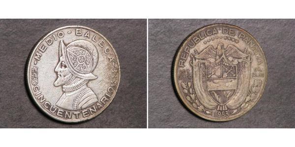 1/2 Balboa Panamá Plata Vasco Núñez de Balboa (1475 – 1519)