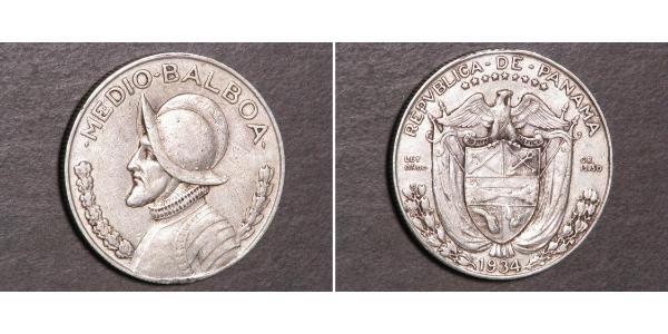 1/2 Balboa Panamá Plata Vasco Núñez de Balboa (1475 – 1519)