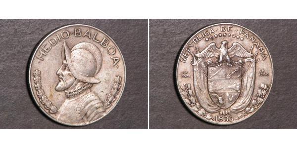 1/2 Balboa Panamá Plata Vasco Núñez de Balboa (1475 – 1519)