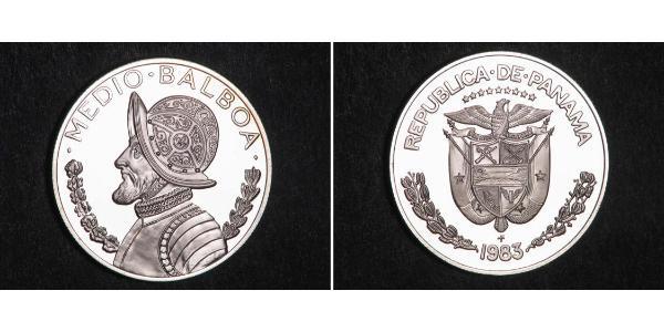 1/2 Balboa Panamá Rame/Nichel Vasco Núñez de Balboa (1475 – 1519)