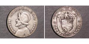 1/2 Balboa Republic of Panama Silver Vasco Núñez de Balboa (1475 – 1519)