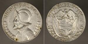 1/2 Balboa Republic of Panama Silver Vasco Núñez de Balboa (1475 – 1519)