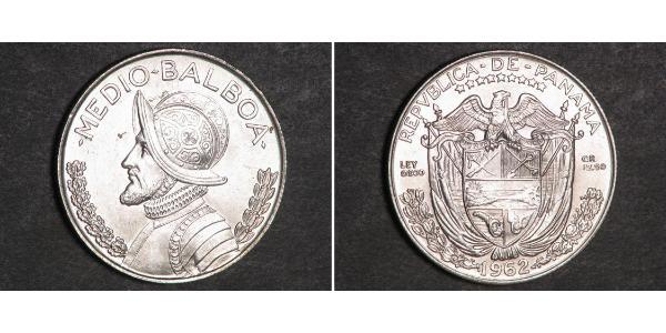 1/2 Balboa Republic of Panama Silver Vasco Núñez de Balboa (1475 – 1519)