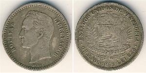 1/2 Bolivar Venezuela Argento 