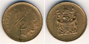 1/2 Cent Rodesia (1965 - 1979) Bronce 