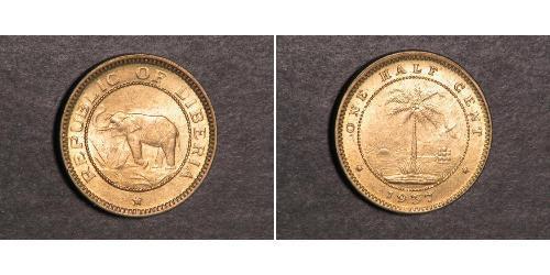 1/2 Cent Liberia Bronze 