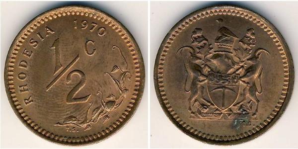 1/2 Cent Rhodesia (1965 - 1979) Bronze 