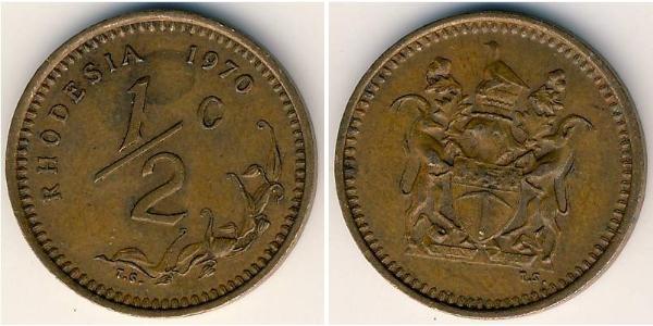 1/2 Cent Rhodesien (1965 - 1979) Bronze 