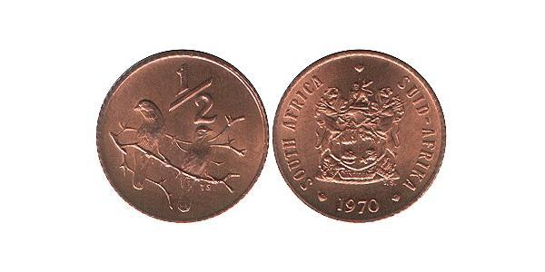 1/2 Cent South Africa Bronze 