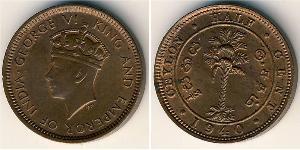 1/2 Cent Sri Lanka/Ceylon Bronze George VI (1895-1952)