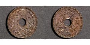 1/2 Cent Indocina francese (1887-1954) Bronzo 