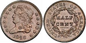 1/2 Cent Estados Unidos de América (1776 - ) Cobre 