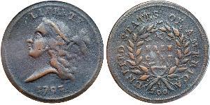 1/2 Cent Estados Unidos de América (1776 - ) Cobre 