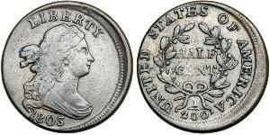 1/2 Cent Estados Unidos de América (1776 - ) Cobre 