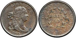 1/2 Cent Estados Unidos de América (1776 - ) Cobre 